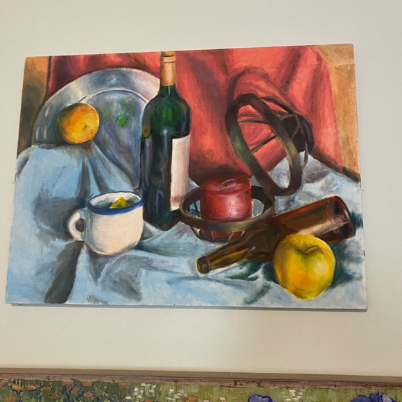 Original art on canvas. Still life. Unsigned - Picture 2 of 5